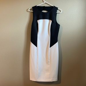 Ralph Lauren dress, black and white, never worn, open circle in back